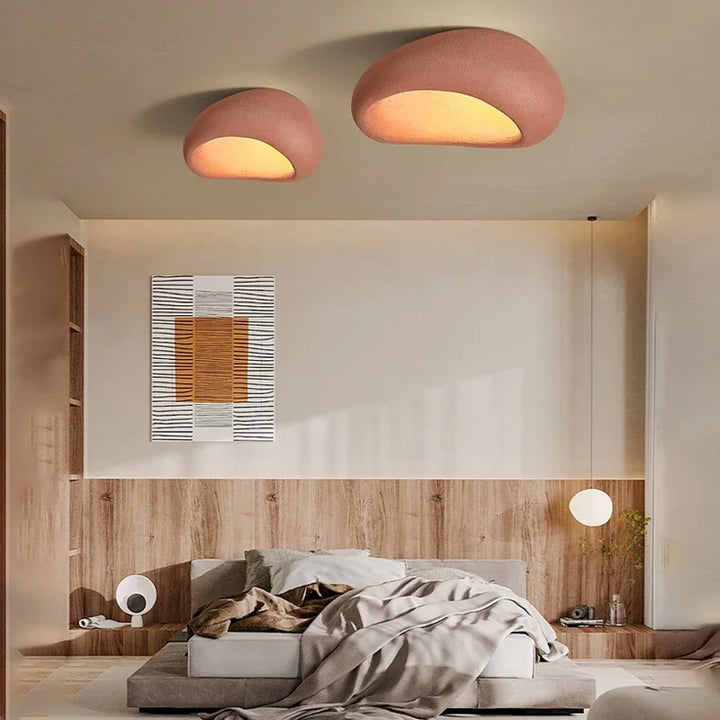 LED-Deckenleuchte im Wabi-Sabi-Stil – dekorative Deckenleuchte mit organischer Form