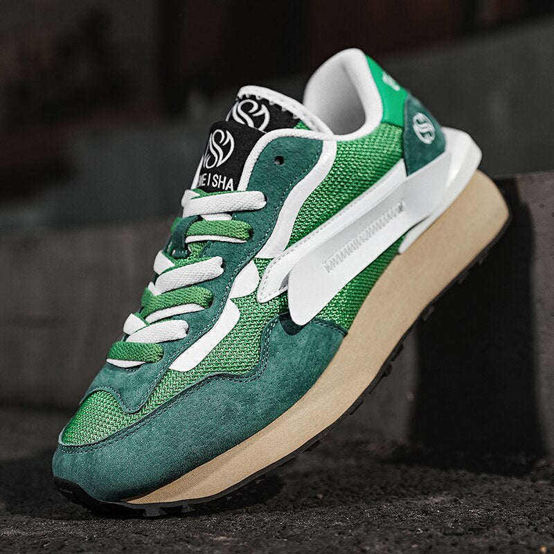 Herren-Sneaker im Vintage-Stil mit Wildleder-Details