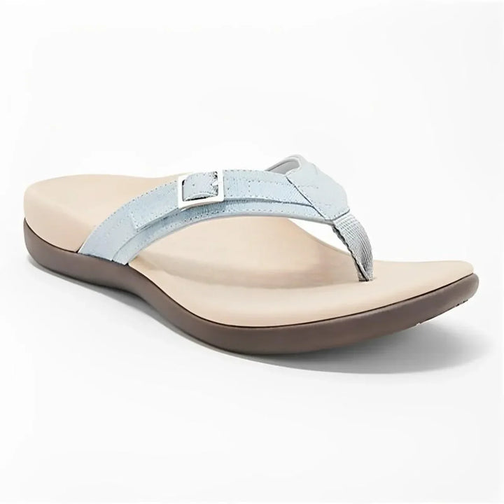 Orthopädische Damensandalen mit Riemen und Schnalle