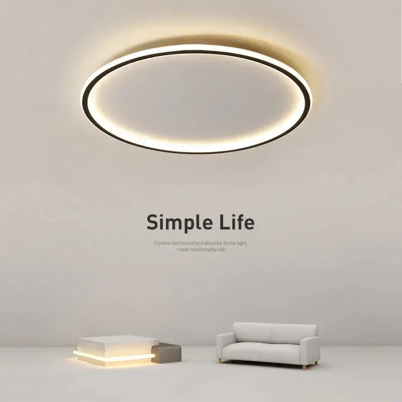 Moderne LED-Deckenleuchte in Ringform