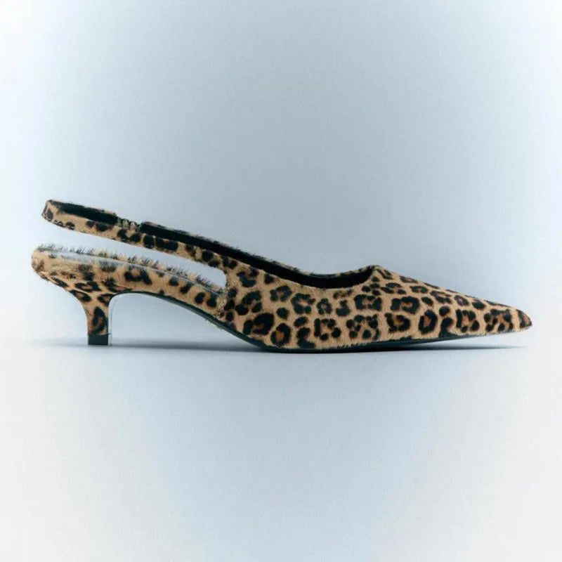 Elegante Damenpumps mit Leopardenmuster