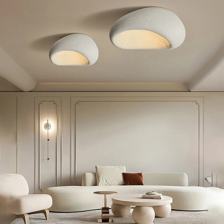 LED-Deckenleuchte im Wabi-Sabi-Stil – dekorative Deckenleuchte mit organischer Form