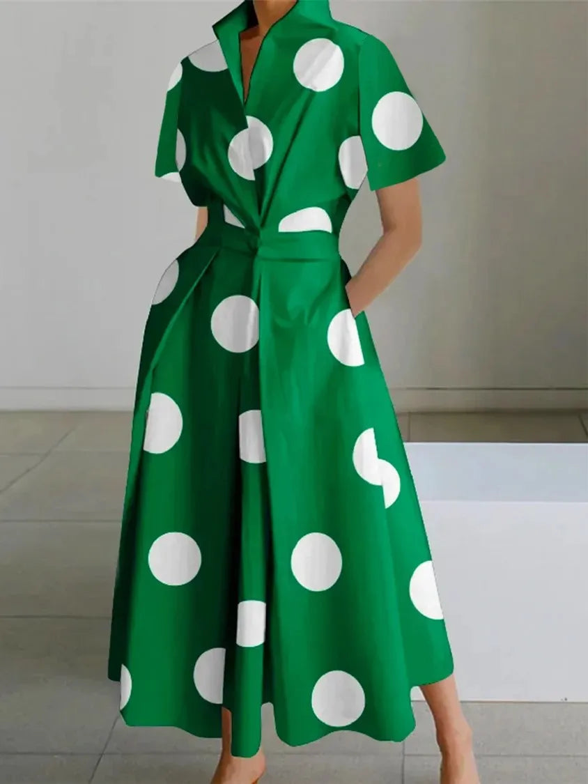 Ärmelloses Midikleid mit Kragen im minimalistischen Stil