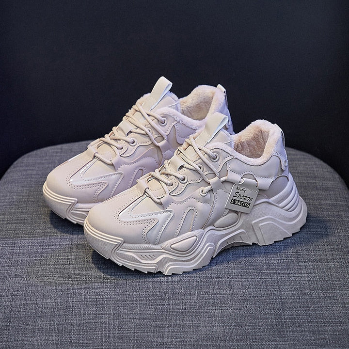 Beige Damen High Sneakers