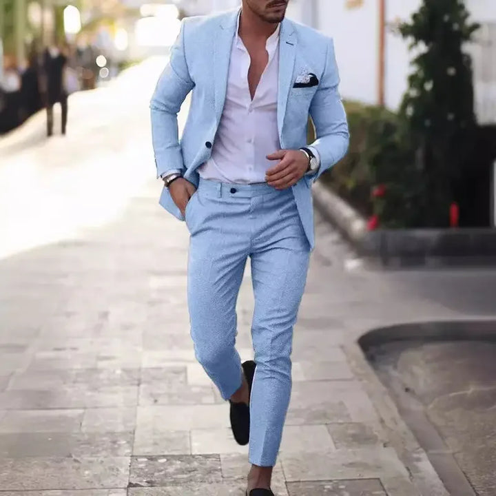 Zweiteiliger Herrenanzug – Elegantes Set mit Sakko und passender Hose