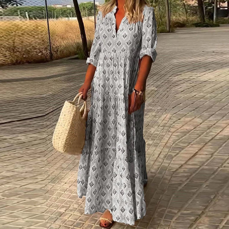 Luftiges Sommer-Maxikleid mit floralem Muster