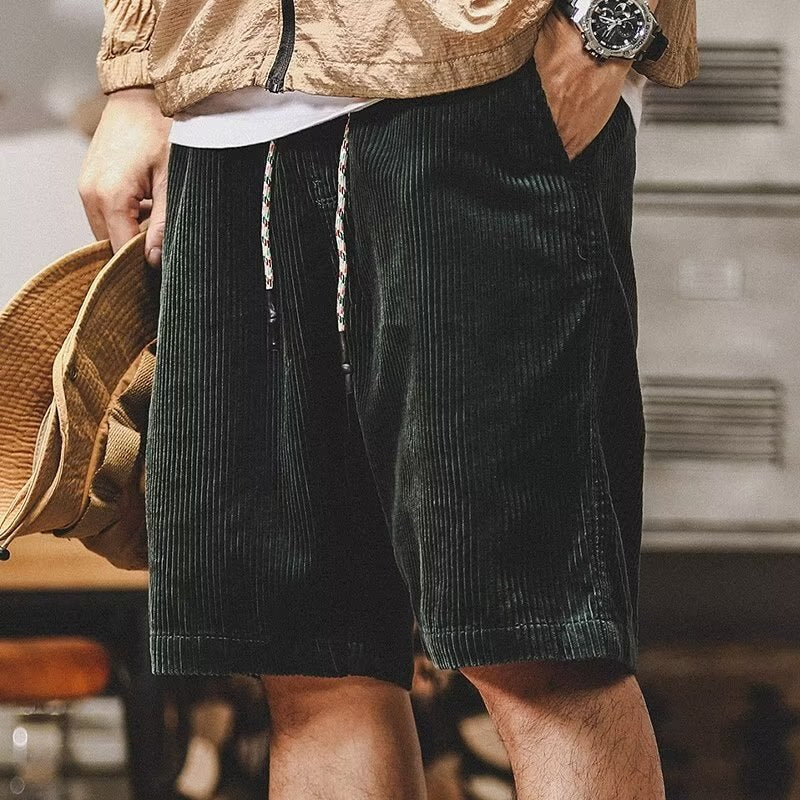 Cord-Shorts für Männer mit Kordel