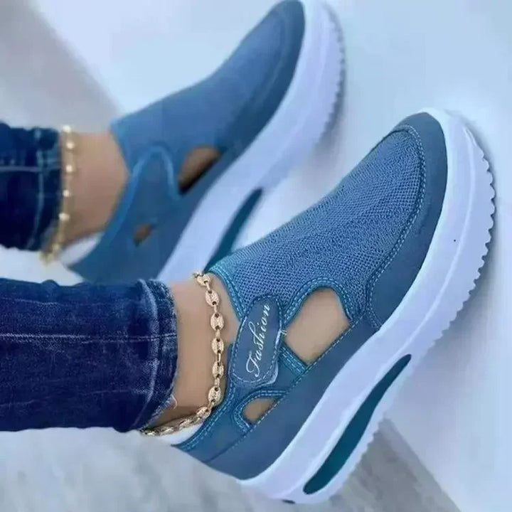 Damen-Sportschuhe mit hoher Sohle