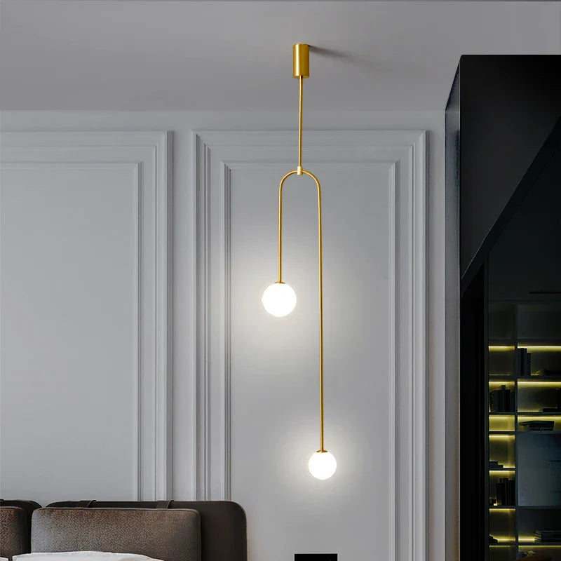 Moderne LED-Pendelleuchte mit kugelförmigen Schirmen – Minimalistisches Design