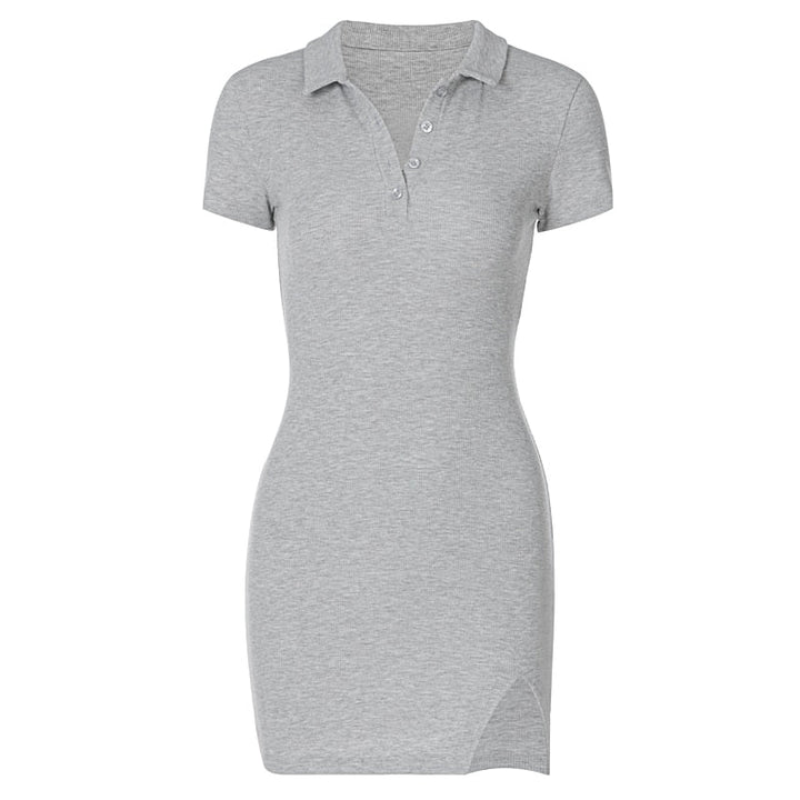Stylisches Polokleid mit asymmetrischem Detail
