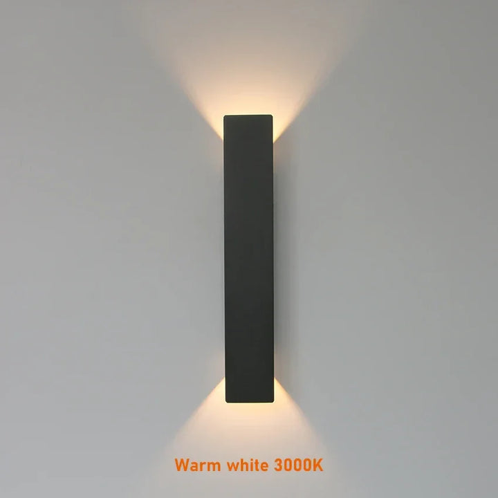 Moderne LED-Aussenleuchte mit Auf/Ab-Licht – Vertikale Wandleuchte, IP65 wasserdicht