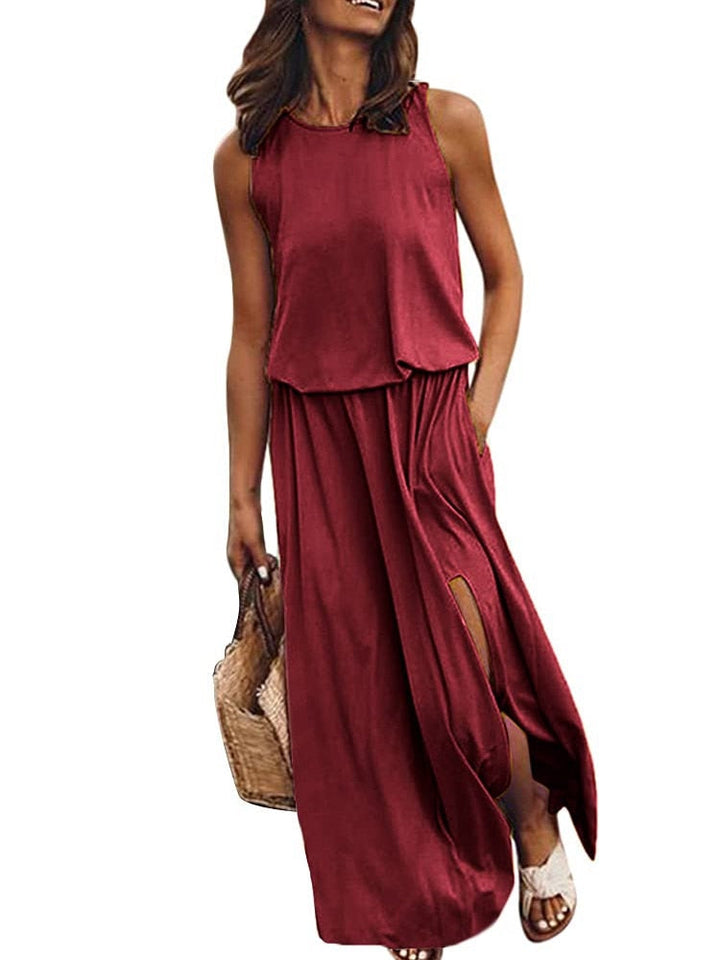 Ärmelloses Sommer-Maxikleid