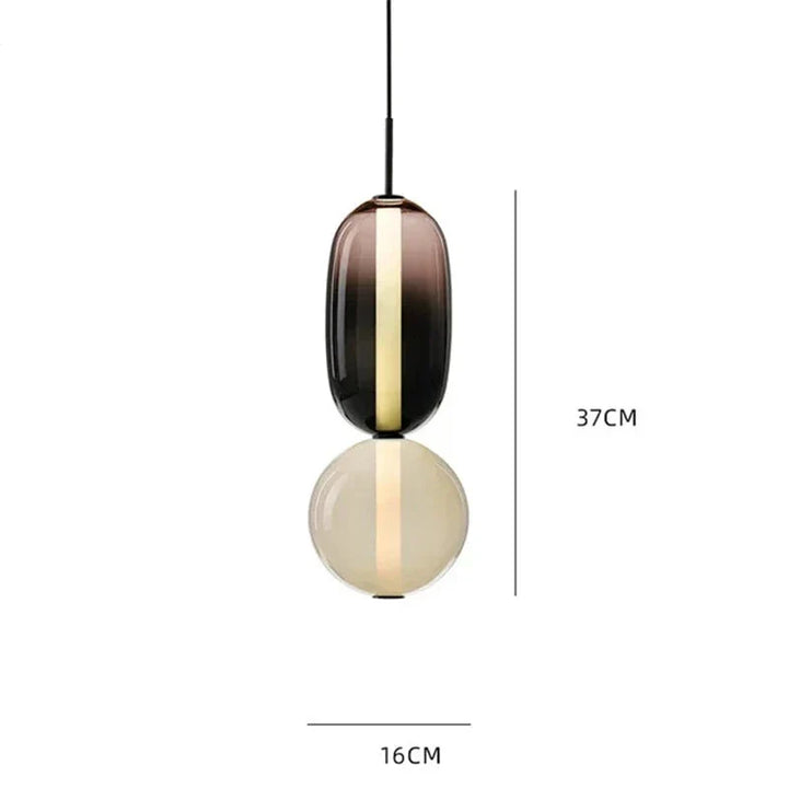 Pendelleuchte aus Kandiszucker-Glas