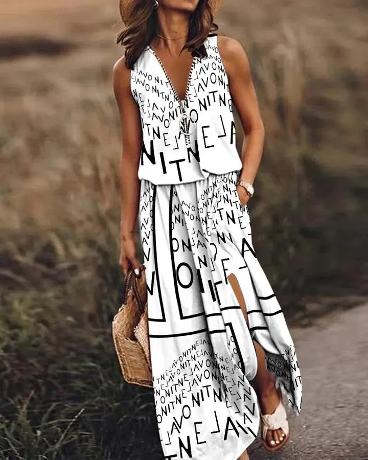 Ärmelloses Sommer-Maxikleid