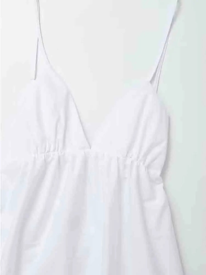 Trägerloses, fließendes Maxikleid