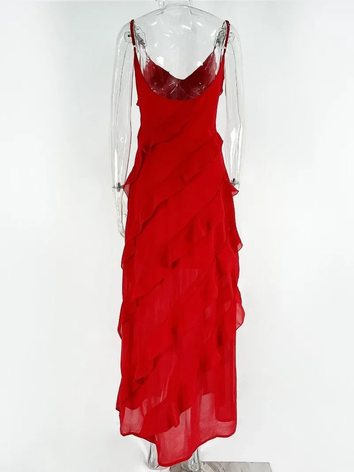 Elegantes Abendkleid mit Rüschen