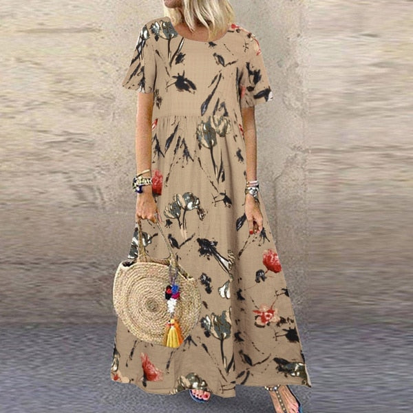 Maxikleid mit floralem Muster