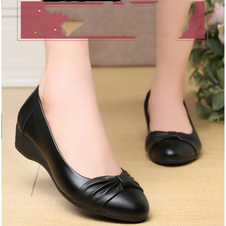 Damen Ballerinas mit Schleifenmuster