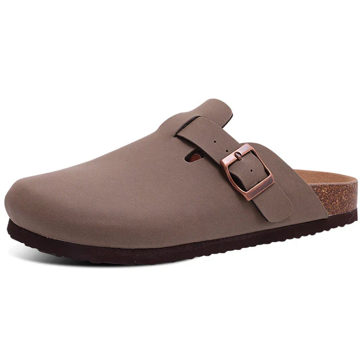 Damen-Sandalen aus Wildleder mit Korksohle