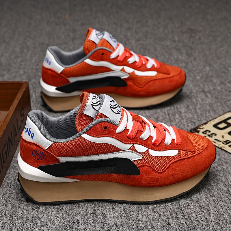 Herren-Sneaker im Vintage-Stil mit Wildleder-Details