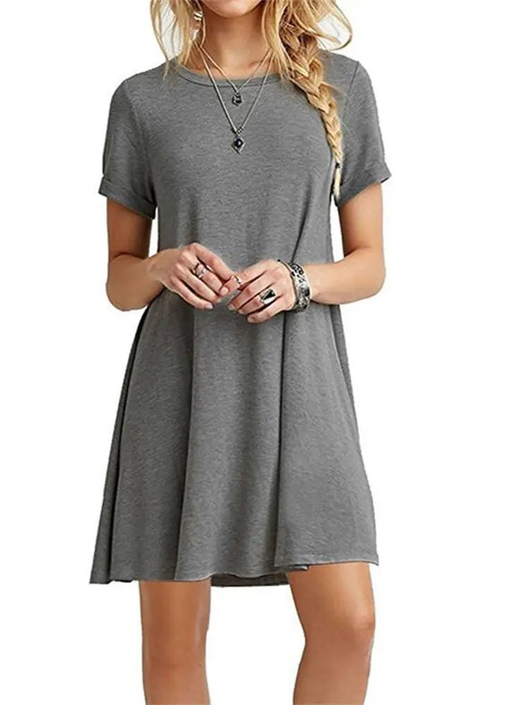 Kurzärmeliges T-Shirt-Kleid für Damen