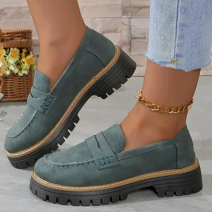 Damen-Loafer mit Profilsohle – bequeme Slipper für Alltag & Büro
