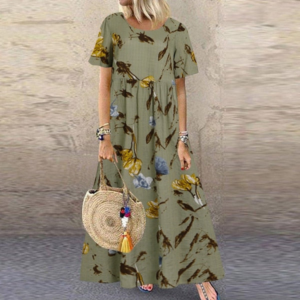 Maxikleid mit floralem Muster