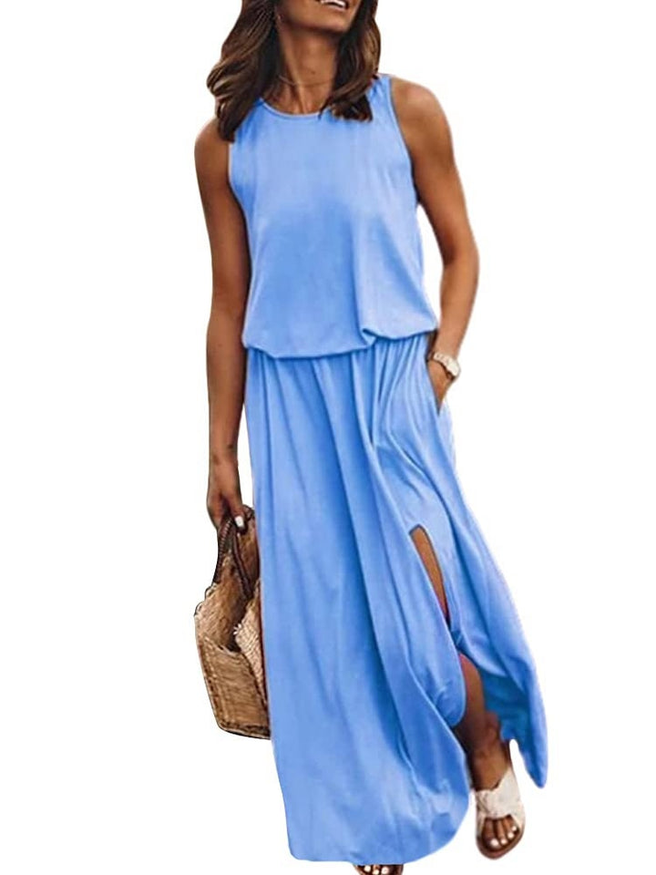 Ärmelloses Sommer-Maxikleid