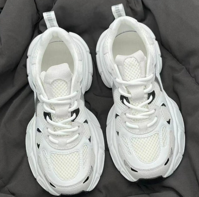 Damen-Retro-Sneaker mit hoher Sohle