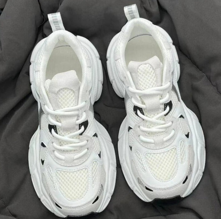 Damen-Retro-Sneaker mit hoher Sohle