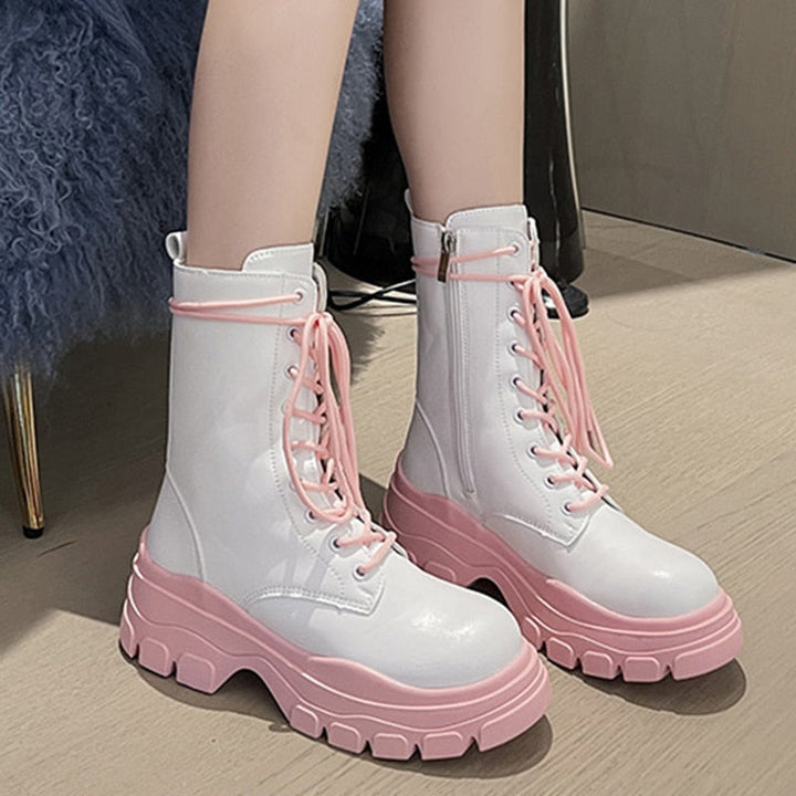 Damen Plateau Ton Schuhe