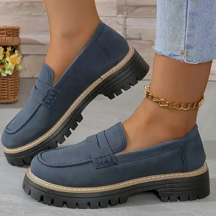 Damen-Loafer mit Profilsohle – bequeme Slipper für Alltag & Büro
