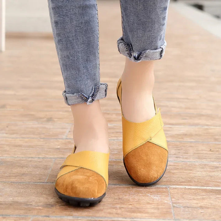 Orthopädische Damen-Schlupfstiefel mit Kunstledereinsätzen