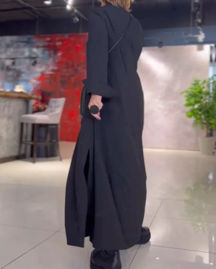 Elegantes langes Kleid mit Taschen