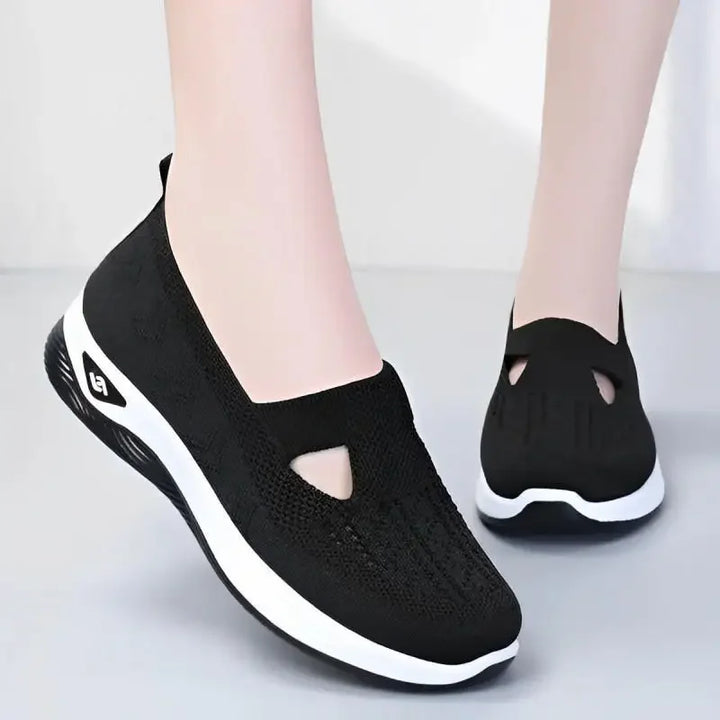 Orthopädische Damen-Schlupfschuhe aus elastischem Gestrick