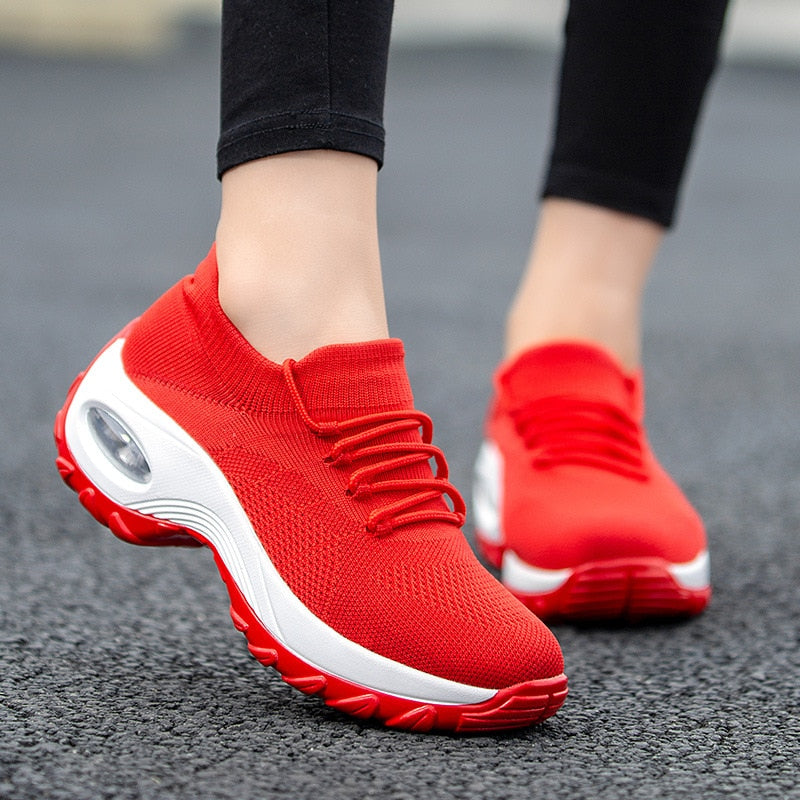 Damen-Turnschuhe mit atmungsaktivem Obermaterial