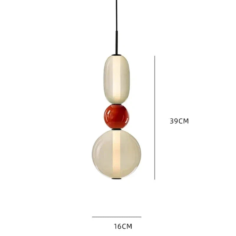 Pendelleuchte aus Kandiszucker-Glas