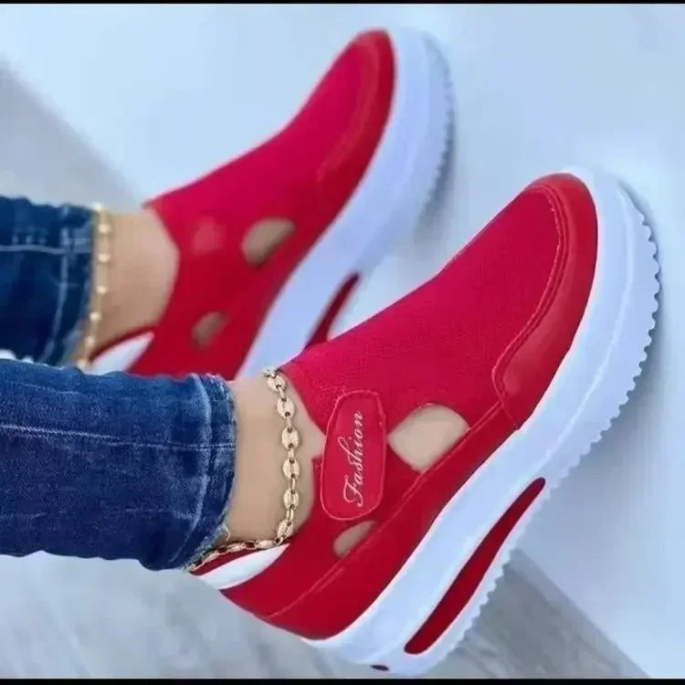Damen-Sportschuhe mit hoher Sohle