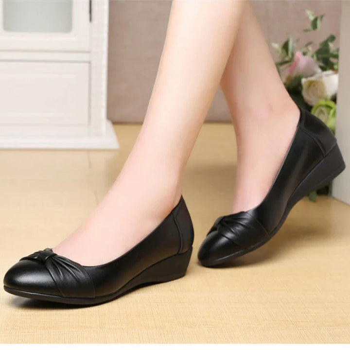 Damen Ballerinas mit Schleifenmuster