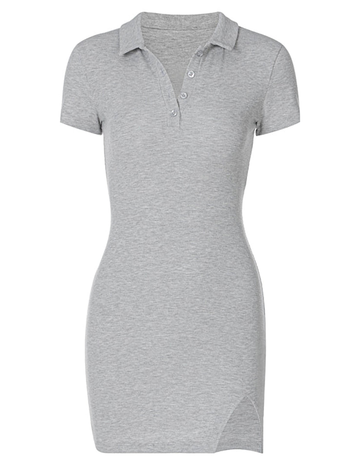 Stylisches Polokleid mit asymmetrischem Detail