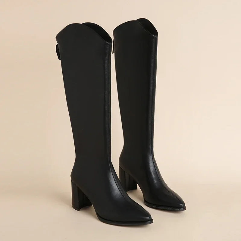 Damen-Elegante Stiefel mit Absatz