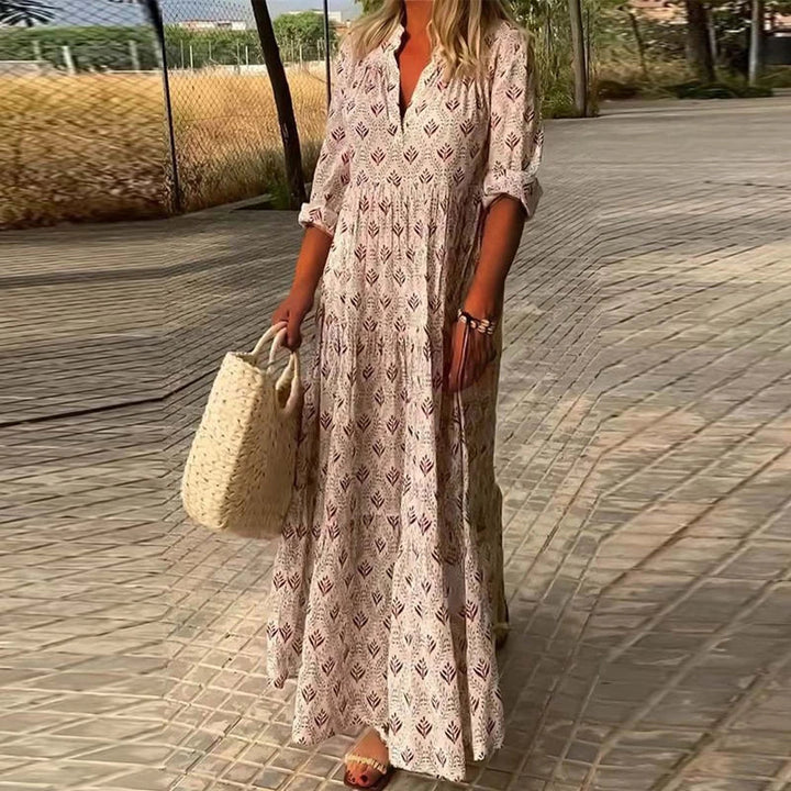 Luftiges Sommer-Maxikleid mit floralem Muster