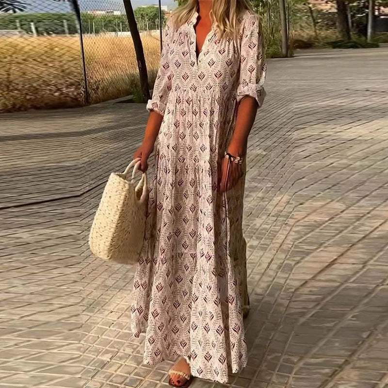 Luftiges Sommer-Maxikleid mit floralem Muster