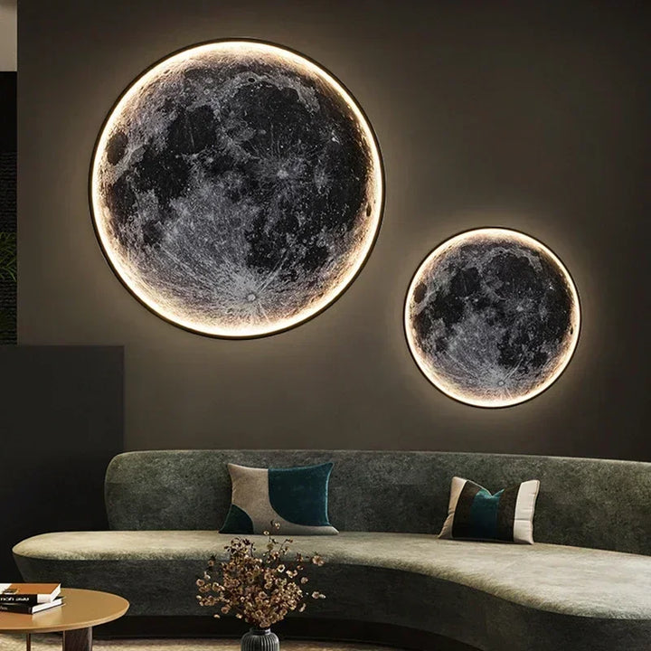 Dekorative LED-Wandleuchte in Mondform