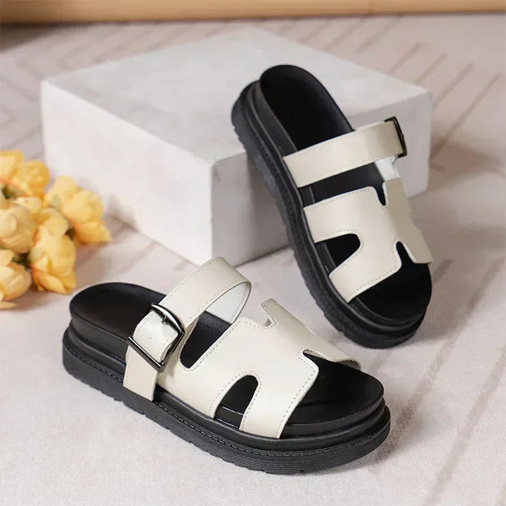 Damen Plateausandalen mit verstellbaren Riemen
