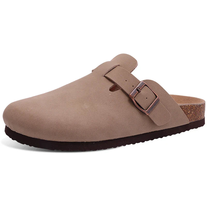 Damen-Sandalen aus Wildleder mit Korksohle
