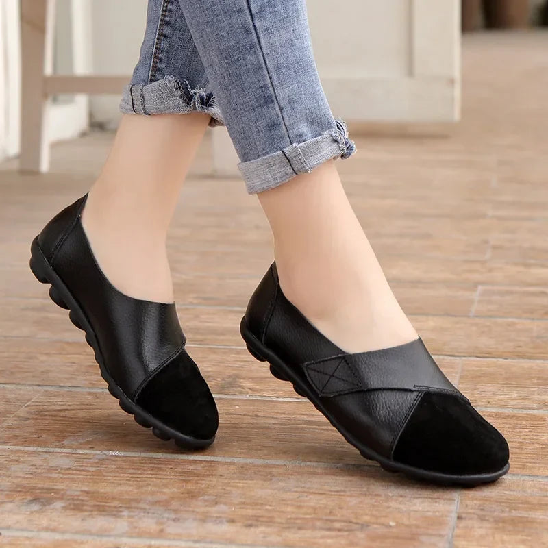 Orthopädische Damen-Schlupfstiefel mit Kunstledereinsätzen