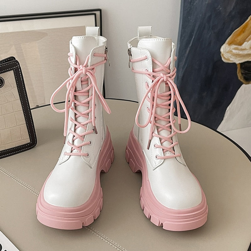Damen Plateau Ton Schuhe
