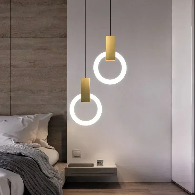 Moderne LED-Pendelleuchte mit Ringdesign