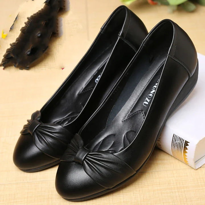 Damen Ballerinas mit Schleifenmuster